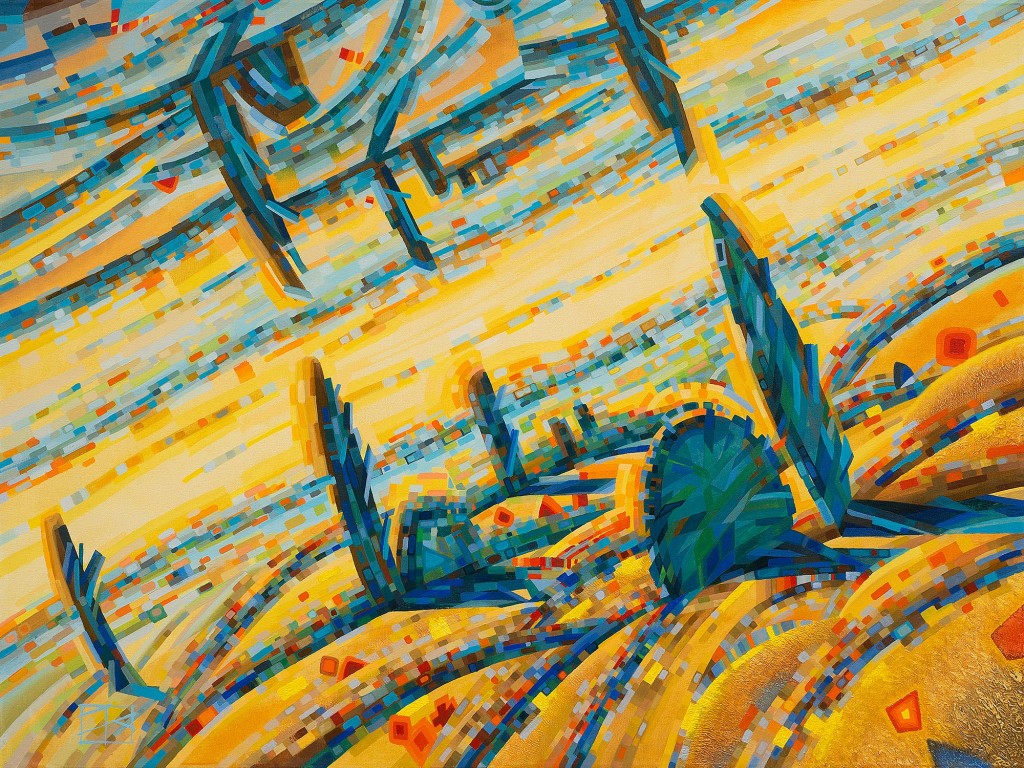 "Foretelling Horizon of AUGUST", acrylic/canvas, 48”X36”, 2015, Oleg Yurievich Lipchenko©