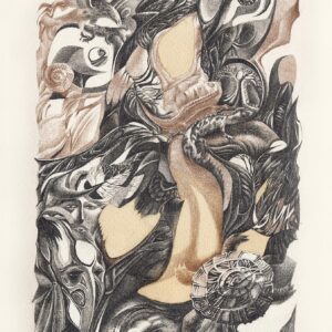 "Lizards", graphite pencil, colored pencil, watercolor on paper, by Oleg Yurievich Lipchenko©