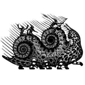 Snailo Swaylow - linocut